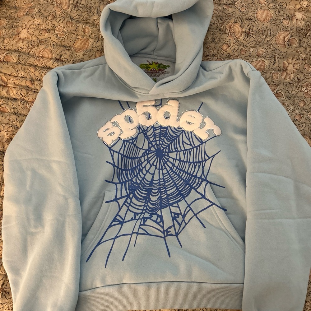 SP5DER Sky Blue hoodie - Medium brand new